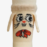 Rabbit 1-pack ear socks - Off-white van Mini Rodini | Kids Conceptstore Le Fanfare