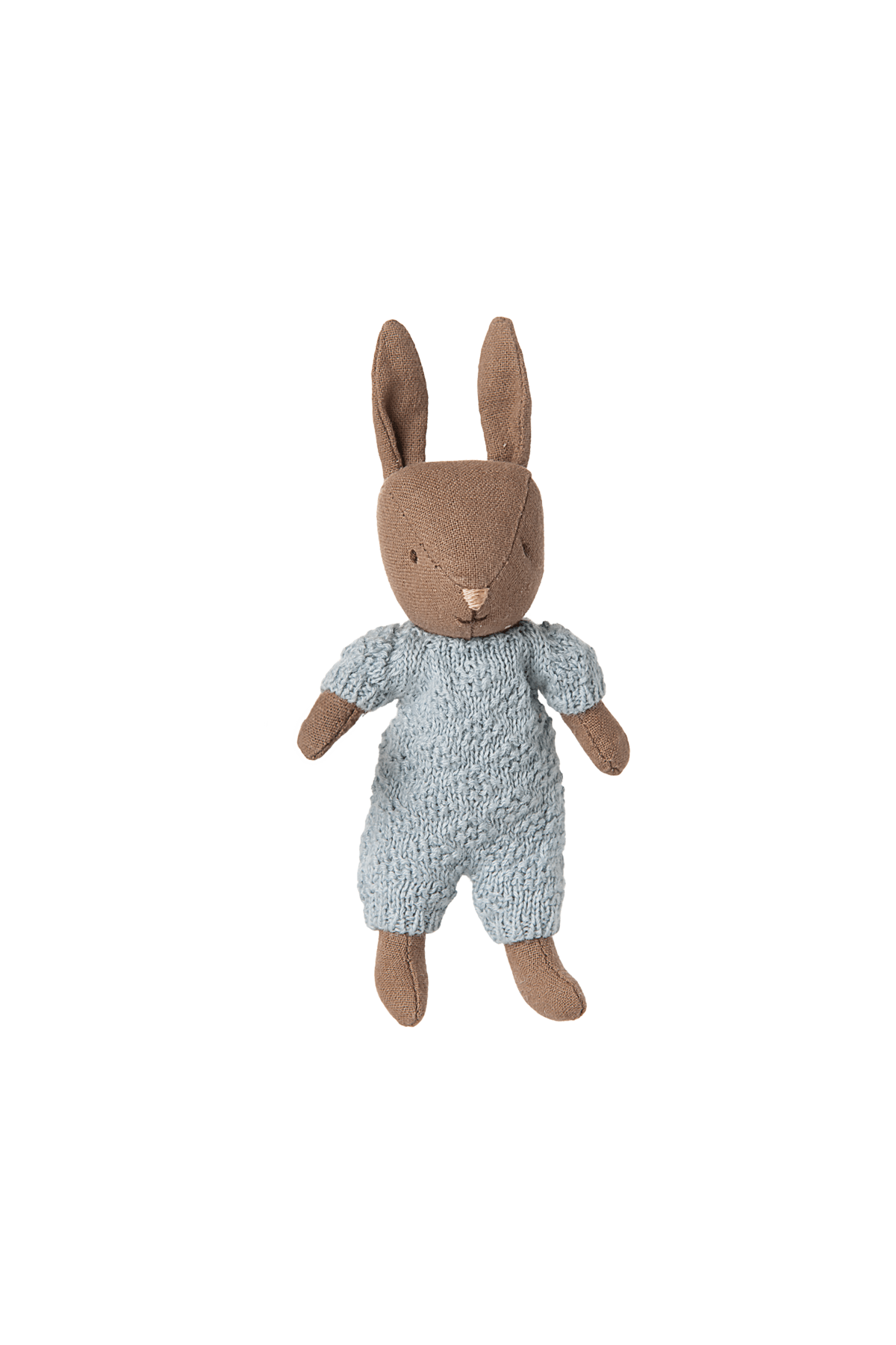 Rabbit, Micro - Brown - Blue knitted suit van Maileg | Kids Conceptstore Le Fanfare