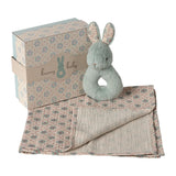 Rabbit rattle set - Mint van Maileg | Kids Conceptstore Le Fanfare