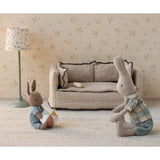 Rabbit set, Micro - Brown - Blue van Maileg | Kids Conceptstore Le Fanfare