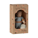 Rabbit set, Micro - Brown - Blue van Maileg | Kids Conceptstore Le Fanfare