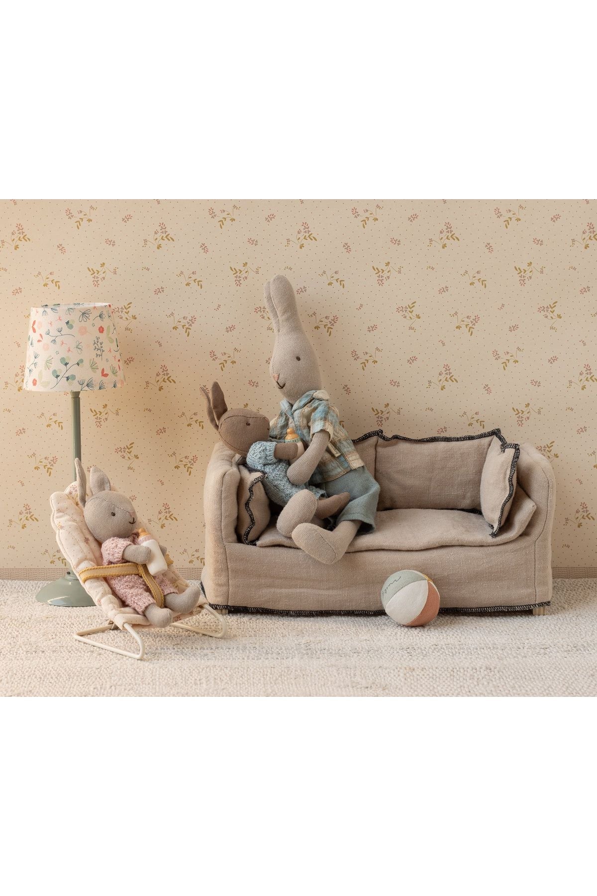 Rabbit set, Micro - Sand - Rose van Maileg | Kids Conceptstore Le Fanfare