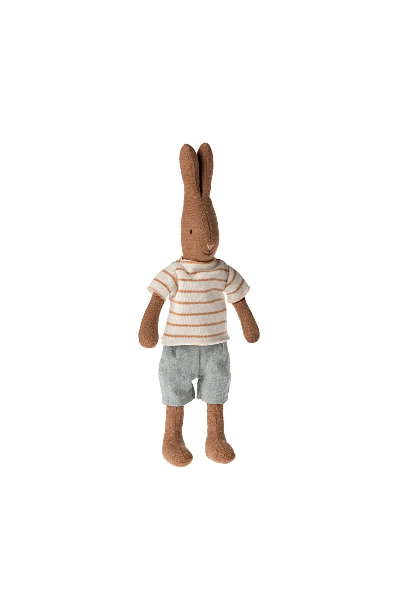 Rabbit Size 1, Chocolate Brown - Striped Blouse And Shorts van Maileg | Kids Conceptstore Le Fanfare