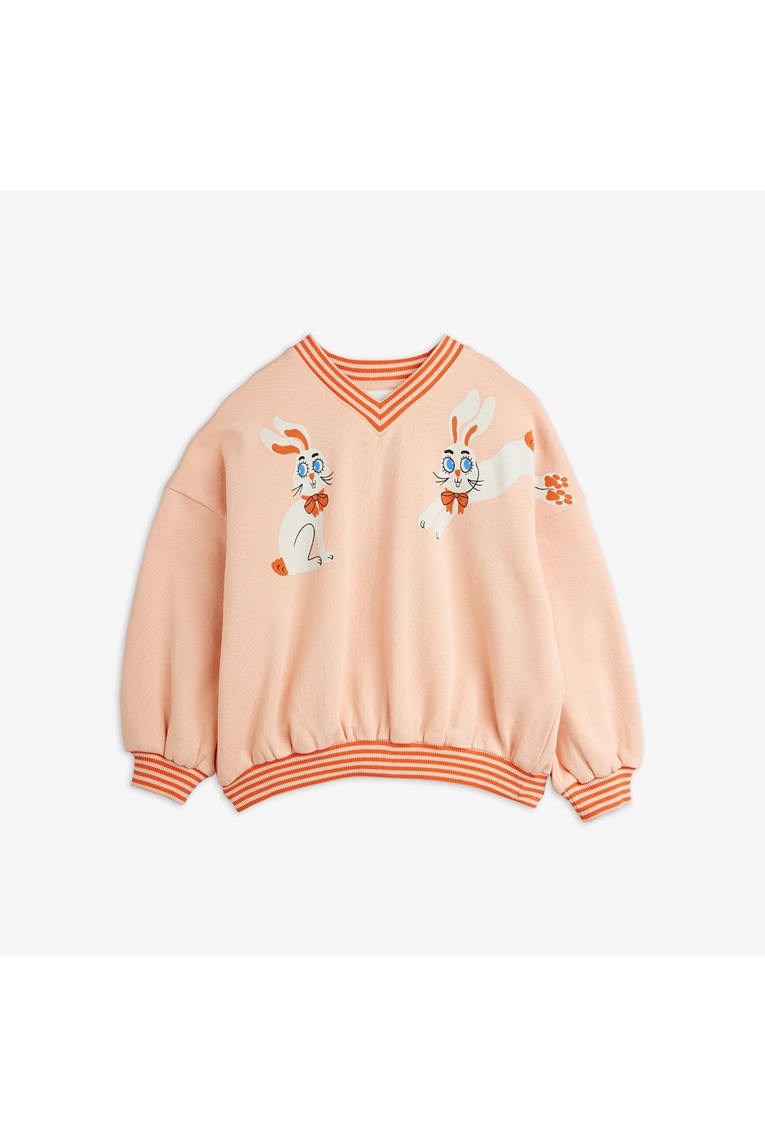 Rabbits sp sweatshirt - Pink van Mini Rodini | Kids Conceptstore Le Fanfare