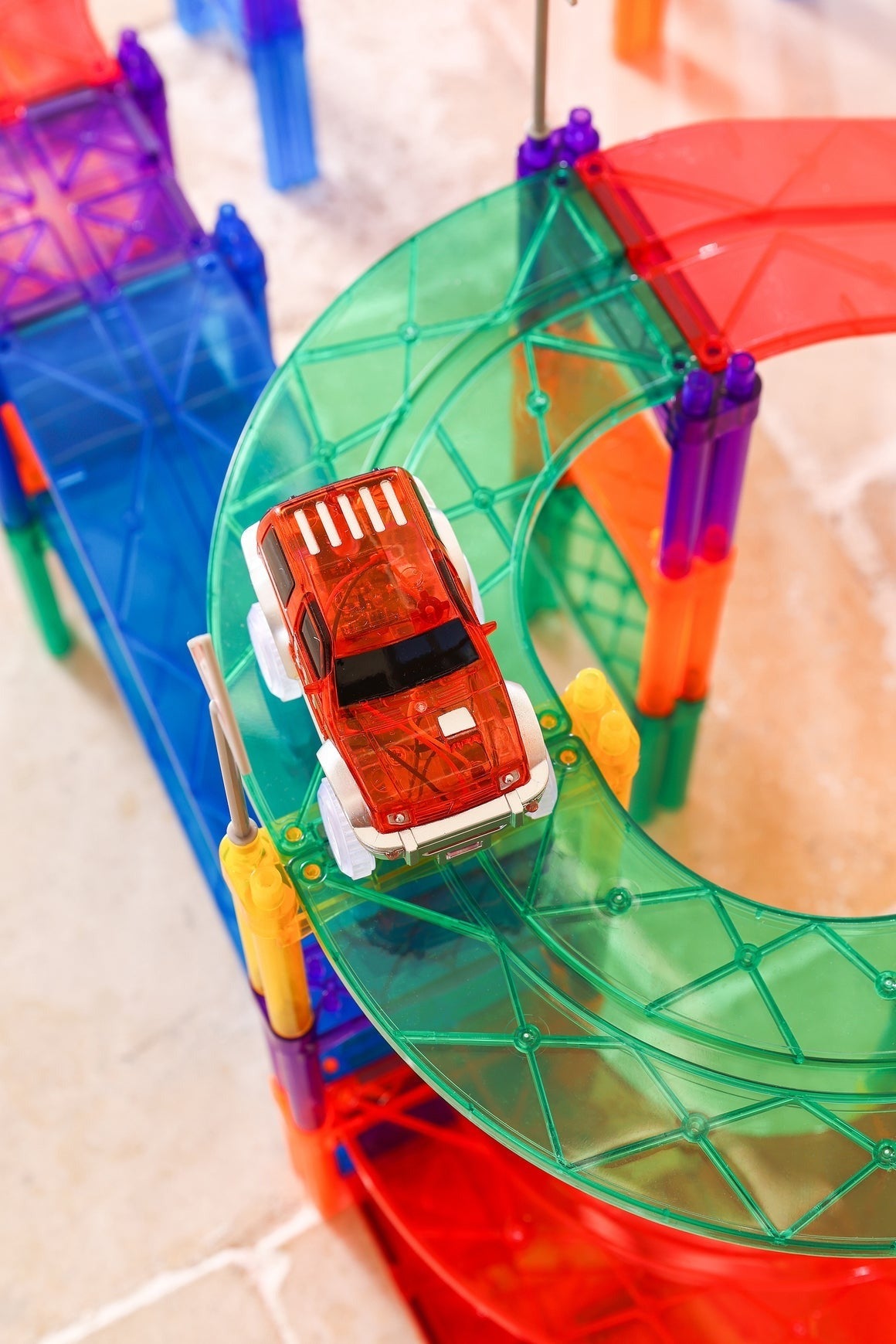 Race Track Auto Rood van Cleverclixx | Kids Conceptstore Le Fanfare