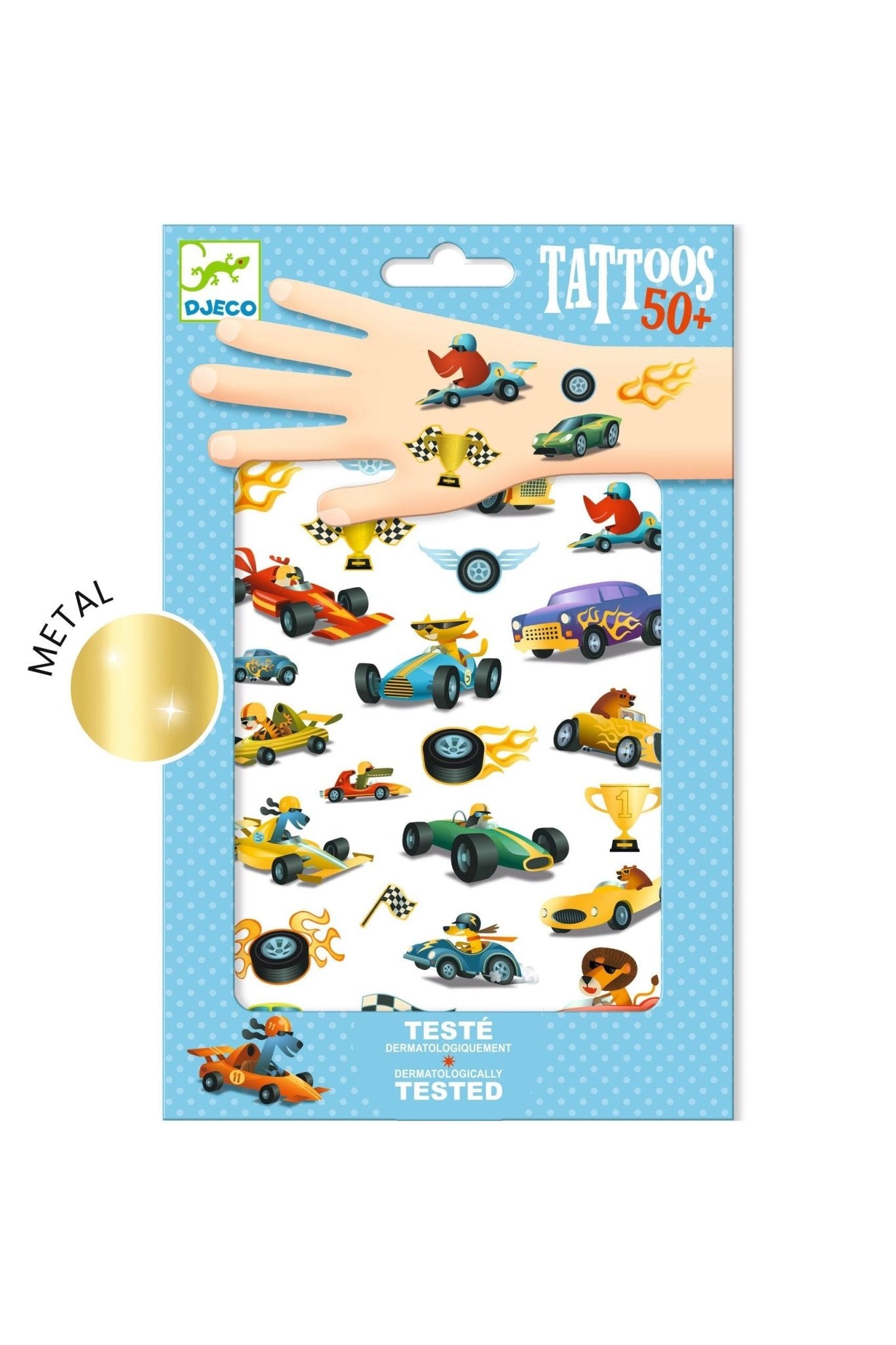 Raceauto’s - Tattoos van Djeco | Kids Conceptstore Le Fanfare