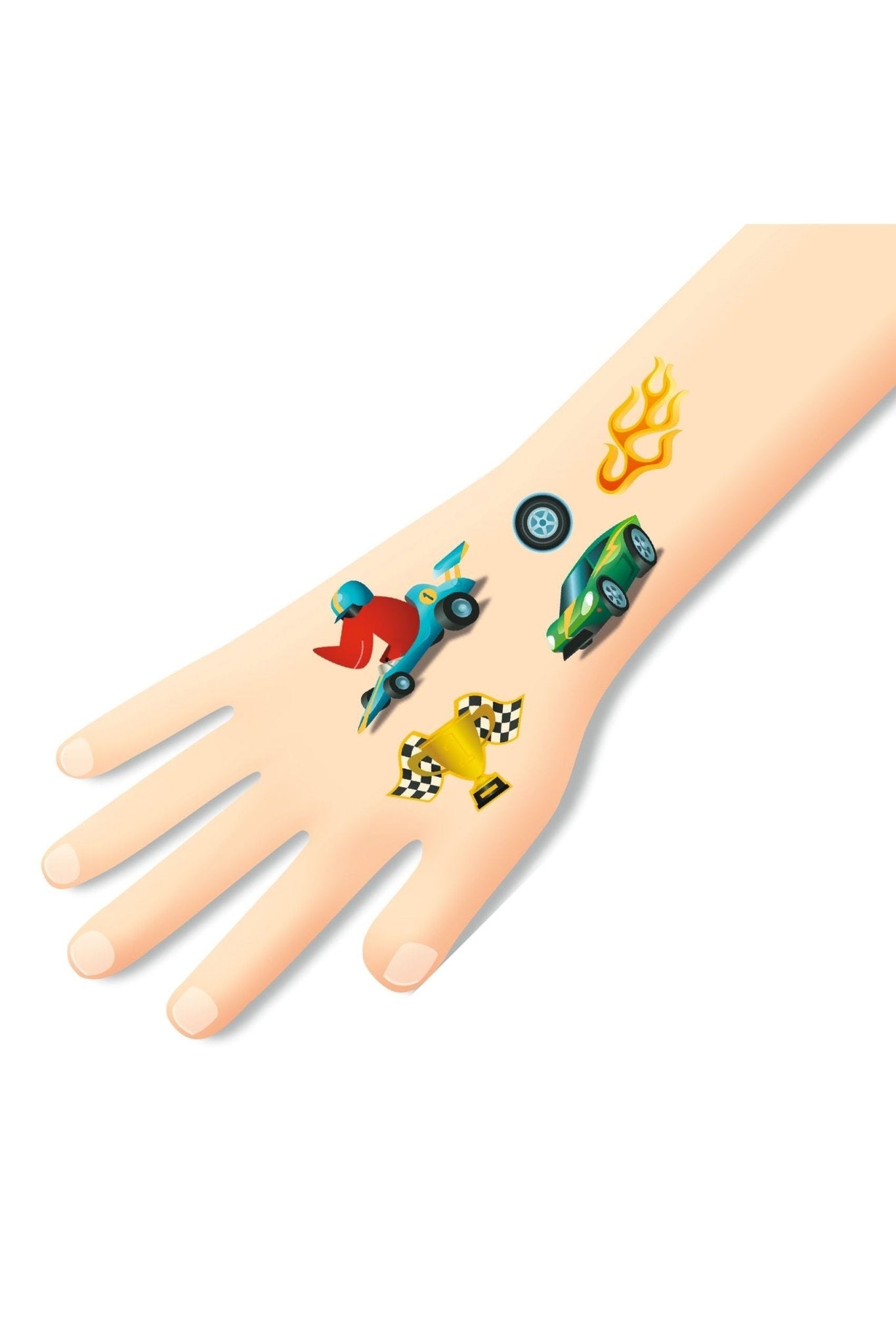 Raceauto’s - Tattoos van Djeco | Kids Conceptstore Le Fanfare
