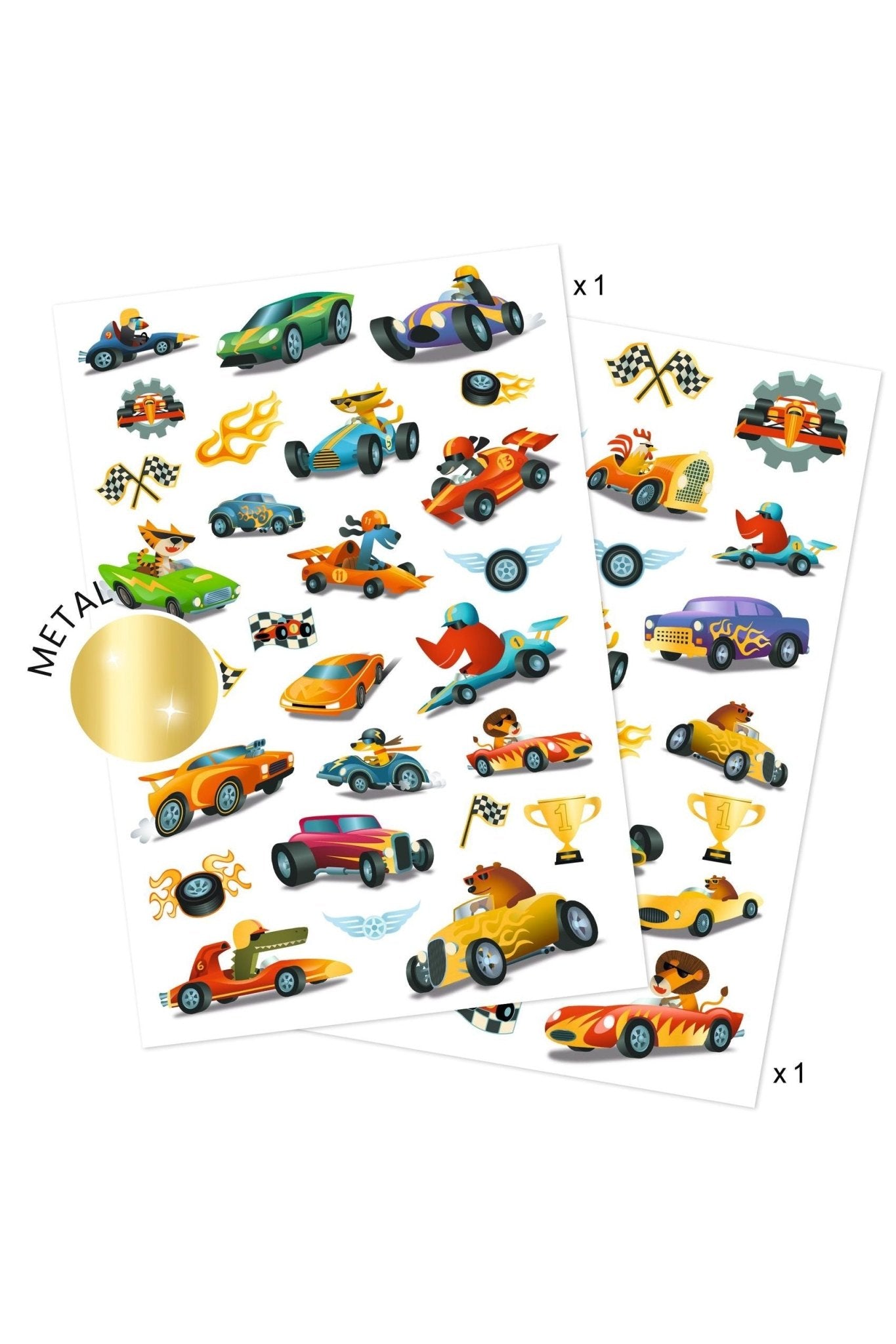 Raceauto’s - Tattoos van Djeco | Kids Conceptstore Le Fanfare