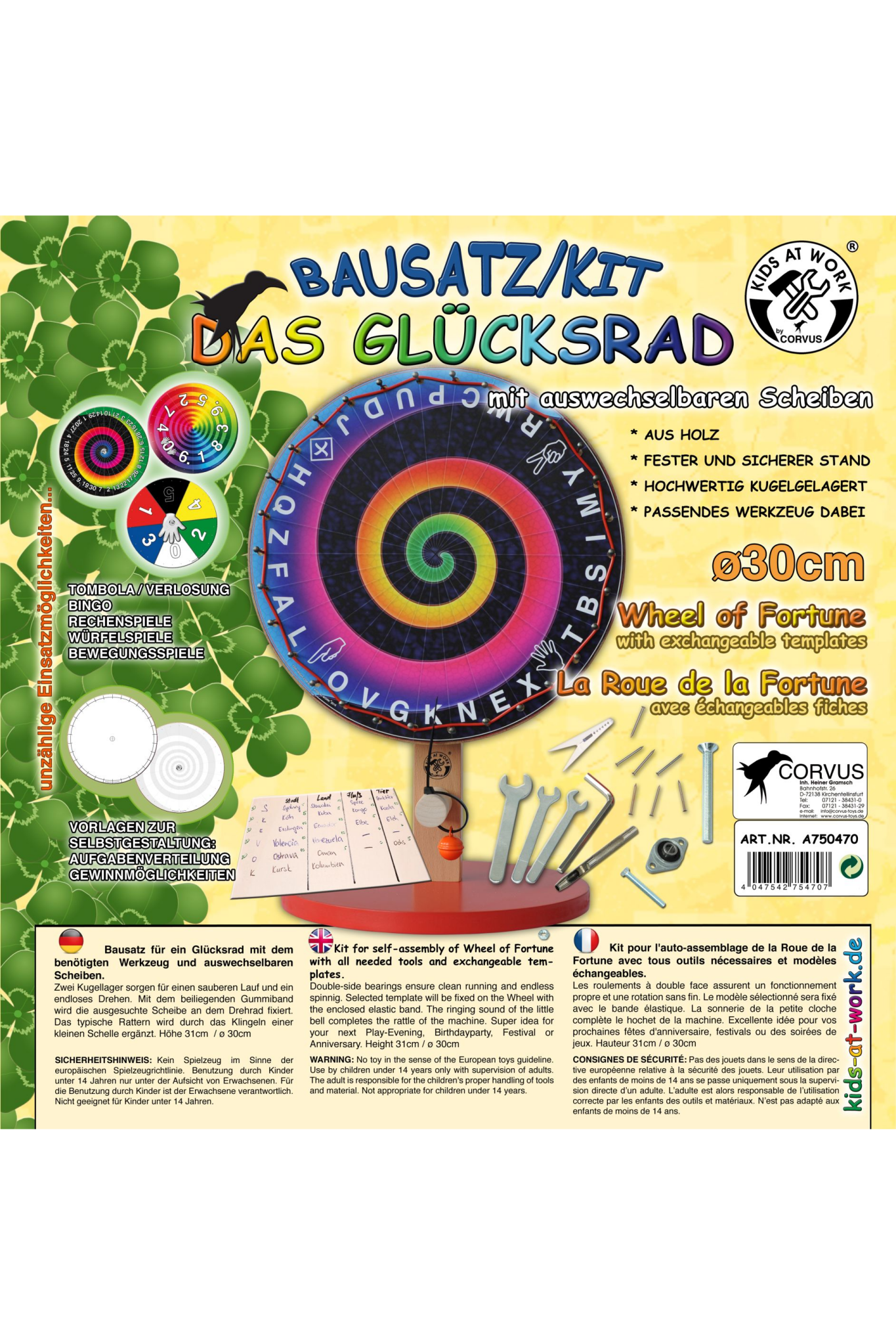 Rad van fortuin DIY set van Kids At Work | Kids Conceptstore Le Fanfare
