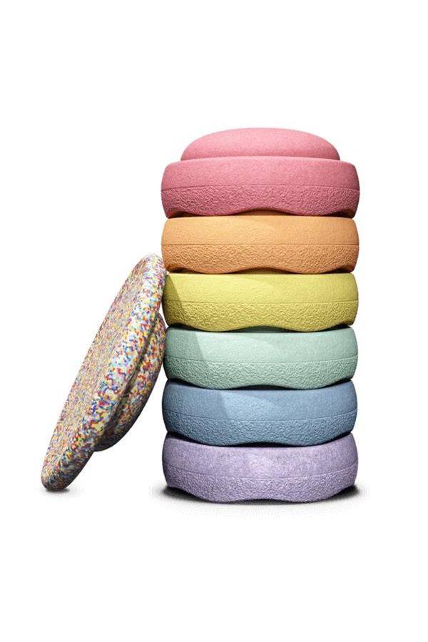 RAINBOW - Set Classic - 6+1 - Pastel - Super Confetti van Stapelstein | Kids Conceptstore Le Fanfare