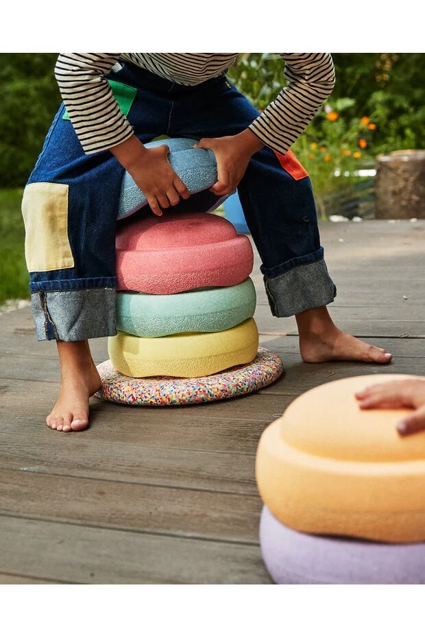 RAINBOW - Set Classic - 6+1 - Pastel - Super Confetti van Stapelstein | Kids Conceptstore Le Fanfare
