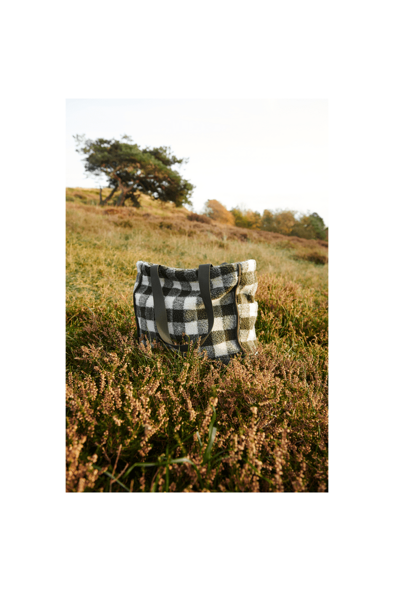 Reed Totebag - Check Army Brown / Dark Sandy van Liewood | Kids Conceptstore Le Fanfare