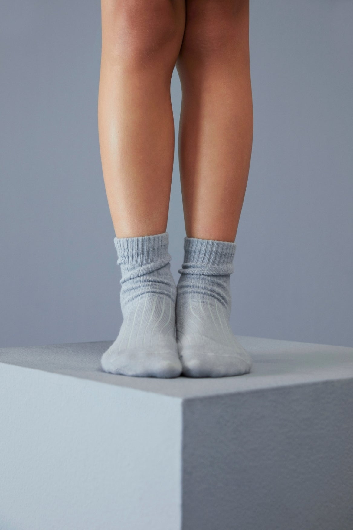 Ribbed Socks | 2-pack | Stone Gray - Cream van Gray Label | Kids Conceptstore Le Fanfare