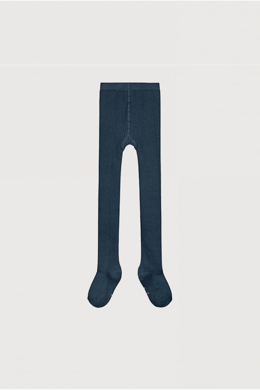 Ribbed Tights - Blue Grey van Gray Label | Kids Conceptstore Le Fanfare
