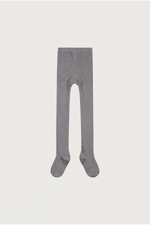 Ribbed Tights Grey Melange van Gray Label | Kids Conceptstore Le Fanfare