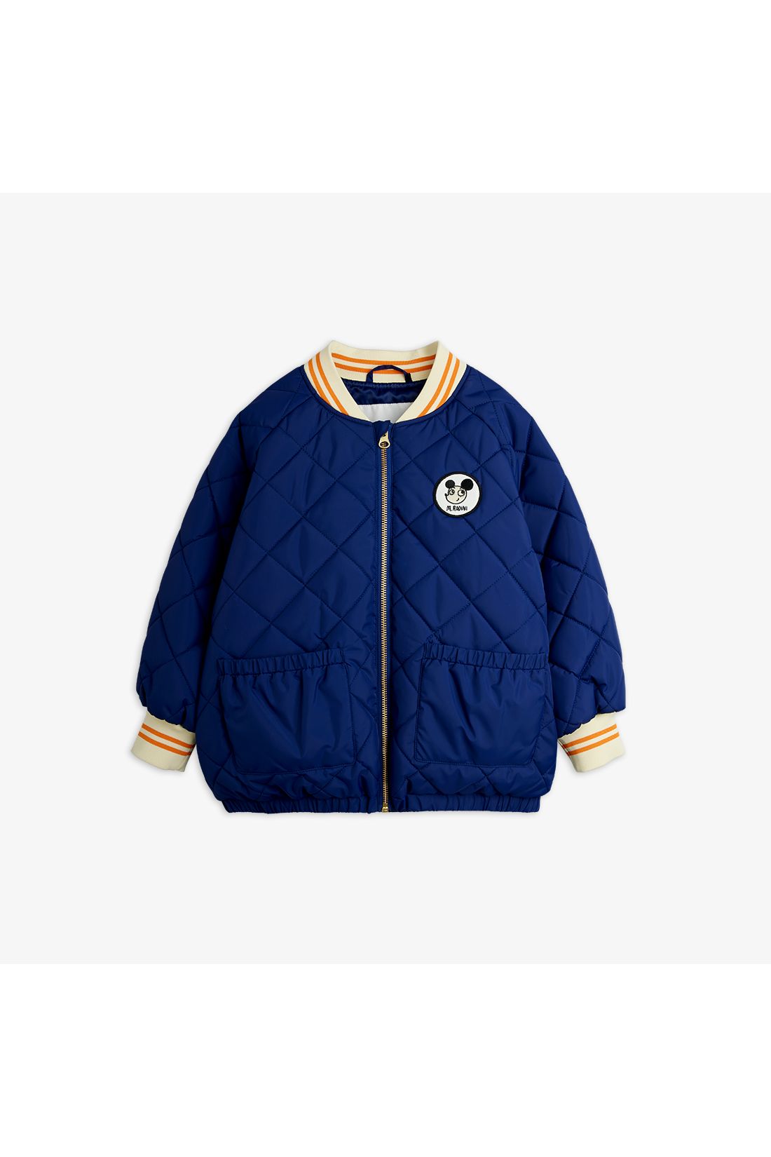 Ritzratz patch quilted puffer - Blue van Mini Rodini | Kids Conceptstore Le Fanfare