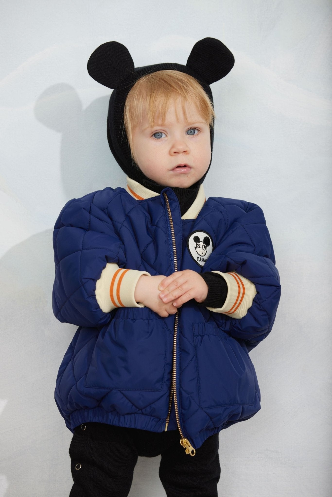 Ritzratz patch quilted puffer - Blue van Mini Rodini | Kids Conceptstore Le Fanfare