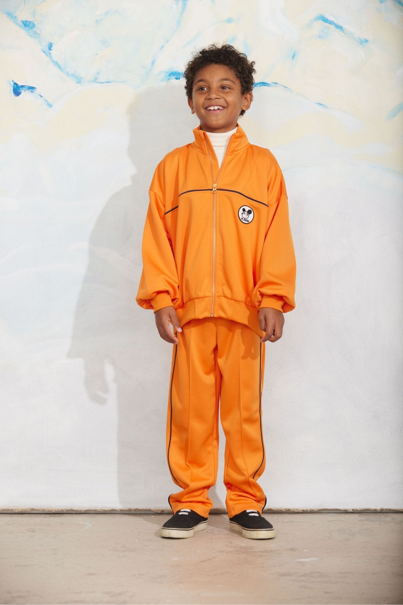 Ritzratz patch trousers - Orange van Mini Rodini | Kids Conceptstore Le Fanfare