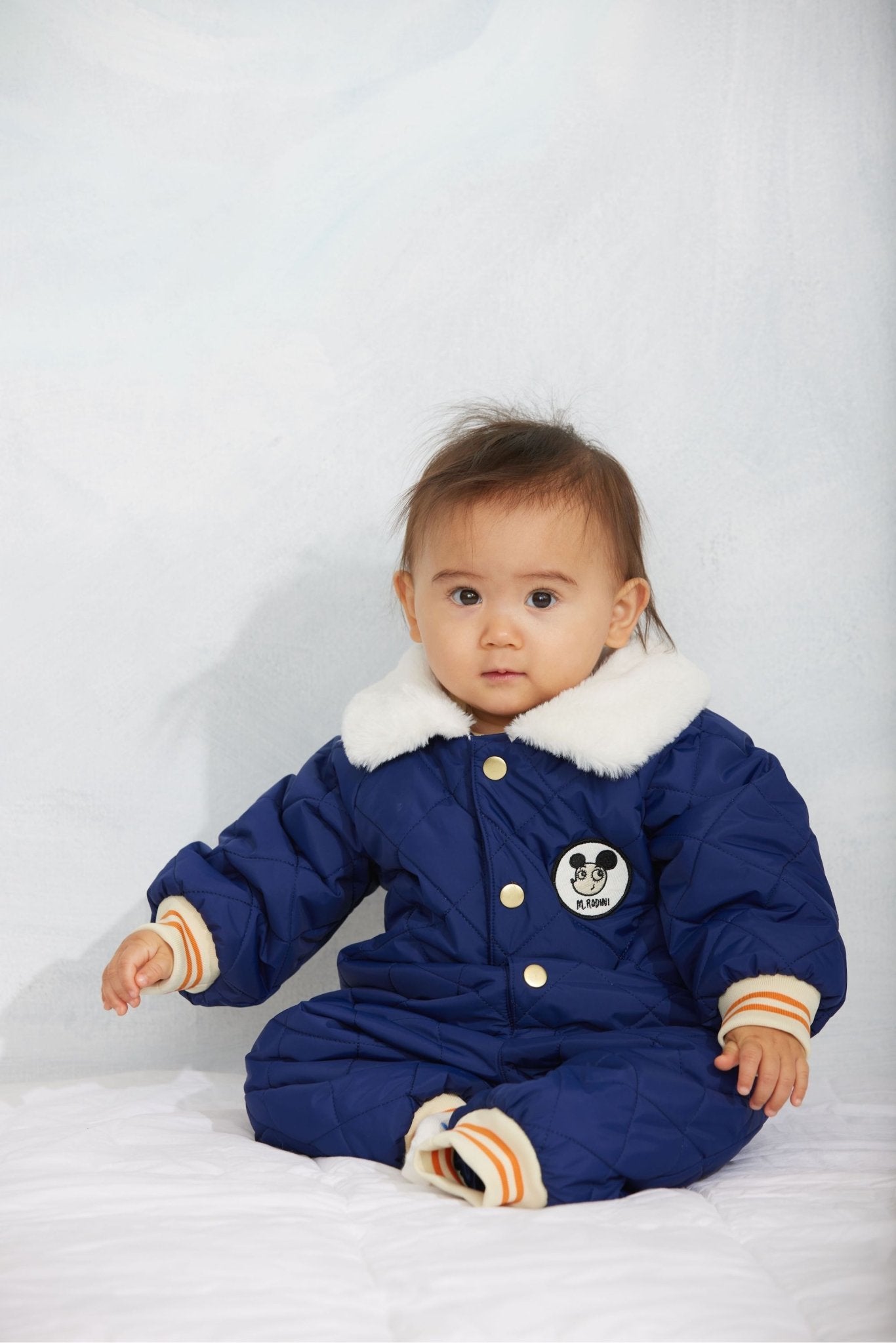 Ritzratz quilted baby overall - Blue van Mini Rodini | Kids Conceptstore Le Fanfare