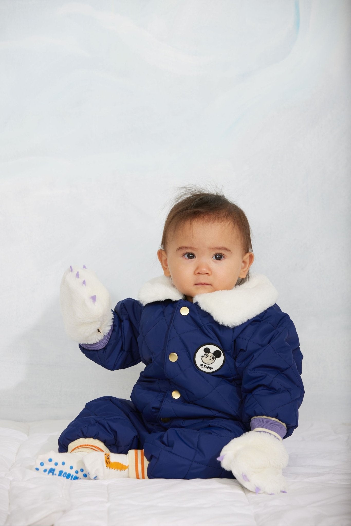 Ritzratz quilted baby overall - Blue van Mini Rodini | Kids Conceptstore Le Fanfare