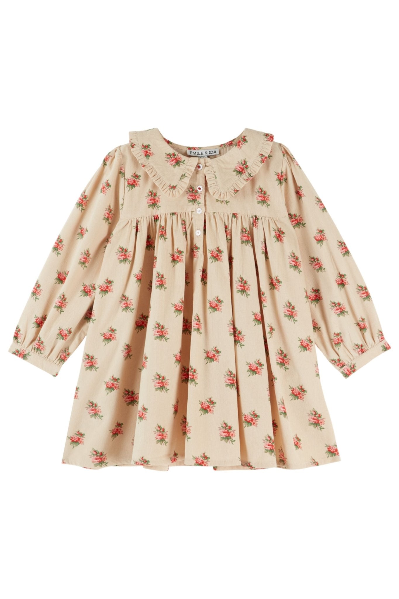 Robe ample col volant - Fleurs des bois van Emile et Ida | Kids Conceptstore Le Fanfare