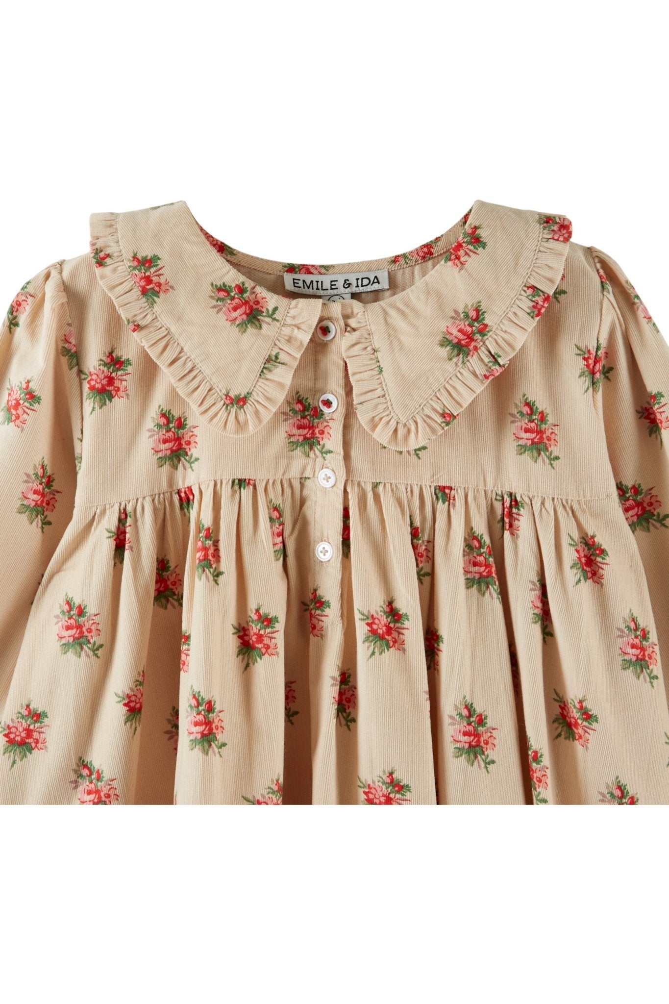 Robe ample col volant - Fleurs des bois van Emile et Ida | Kids Conceptstore Le Fanfare