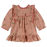 Robe vichy volant/broderie - Vichy broderie van Emile et Ida | Kids Conceptstore Le Fanfare