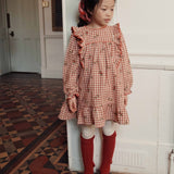 Robe vichy volant/broderie - Vichy broderie van Emile et Ida | Kids Conceptstore Le Fanfare