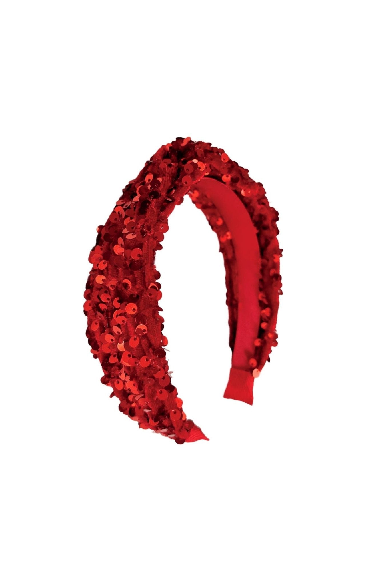 Rockahula Sequin Velvet Headband - Red van Rockahula | Kids Conceptstore Le Fanfare