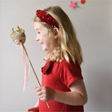 Rockahula Sequin Velvet Headband - Red van Rockahula | Kids Conceptstore Le Fanfare