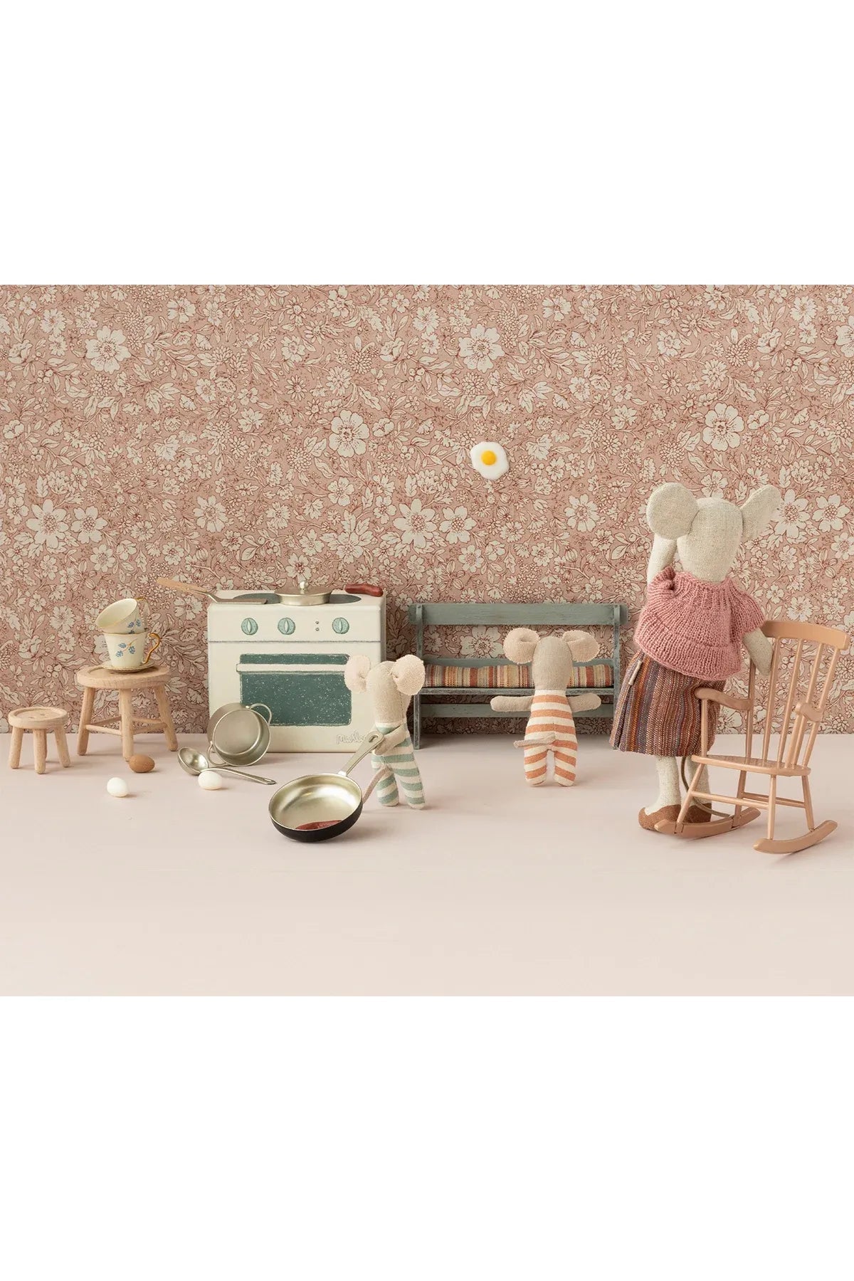 Rocking chair, Mouse - Dark powder van Maileg | Kids Conceptstore Le Fanfare
