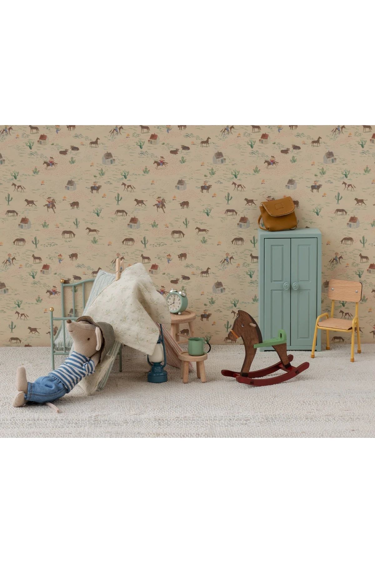 Rocking horse, Mouse - Dark brown van Maileg | Kids Conceptstore Le Fanfare