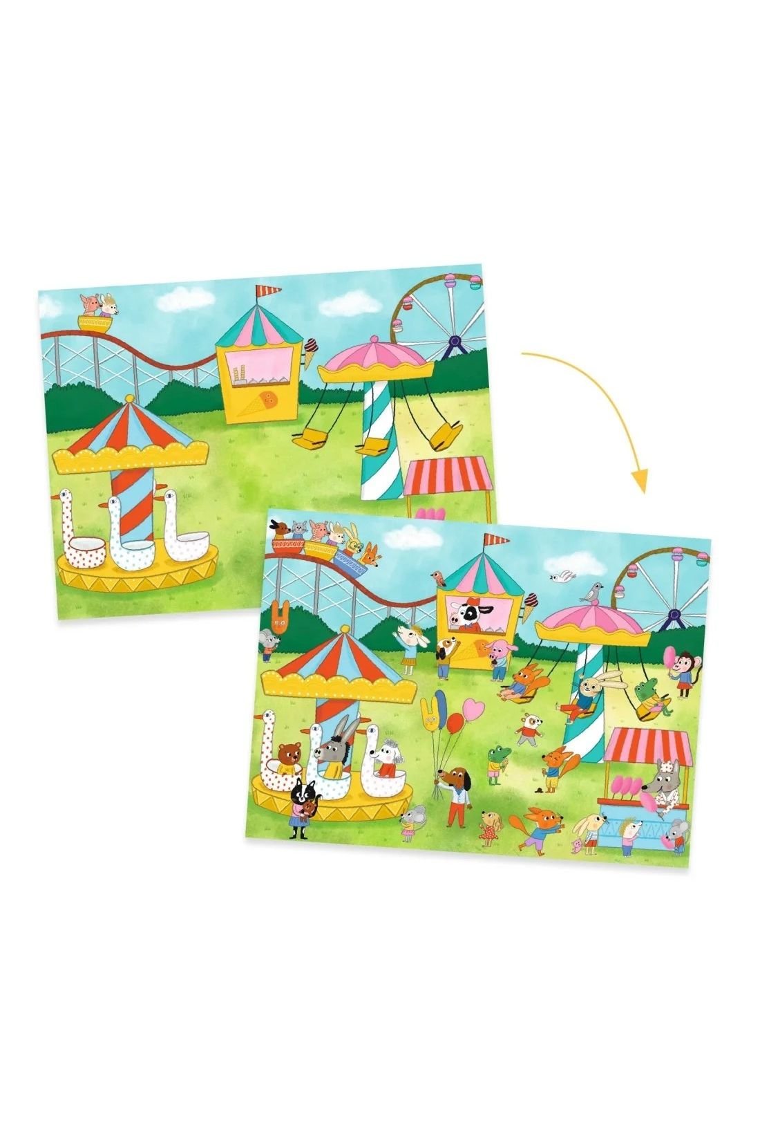 Rub-down transfers - Party time! van Djeco | Kids Conceptstore Le Fanfare