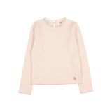 Ruffle t-shirt - Cream pink van Búho | Kids Conceptstore Le Fanfare