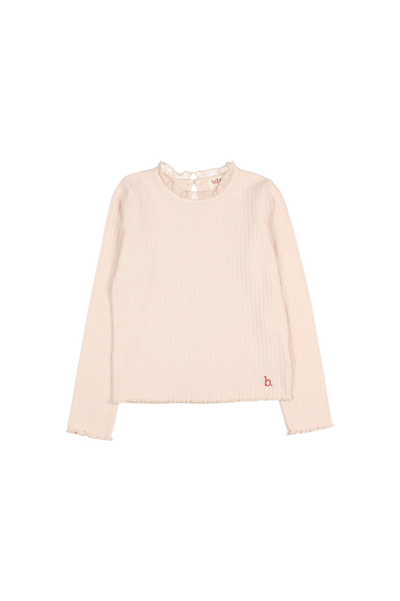 Ruffle t-shirt - Cream pink van Búho | Kids Conceptstore Le Fanfare