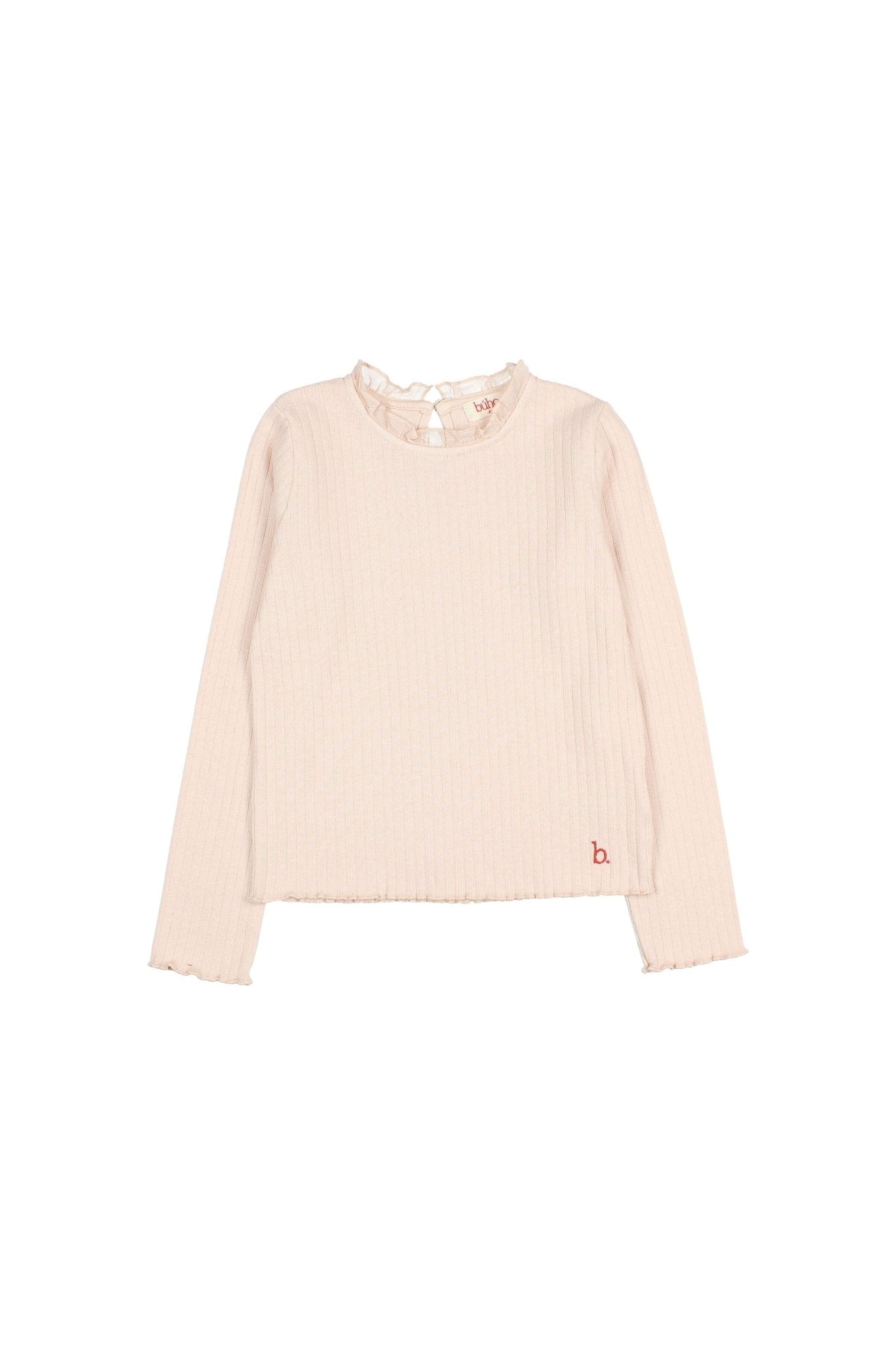 Ruffle t-shirt - Cream pink van Búho | Kids Conceptstore Le Fanfare
