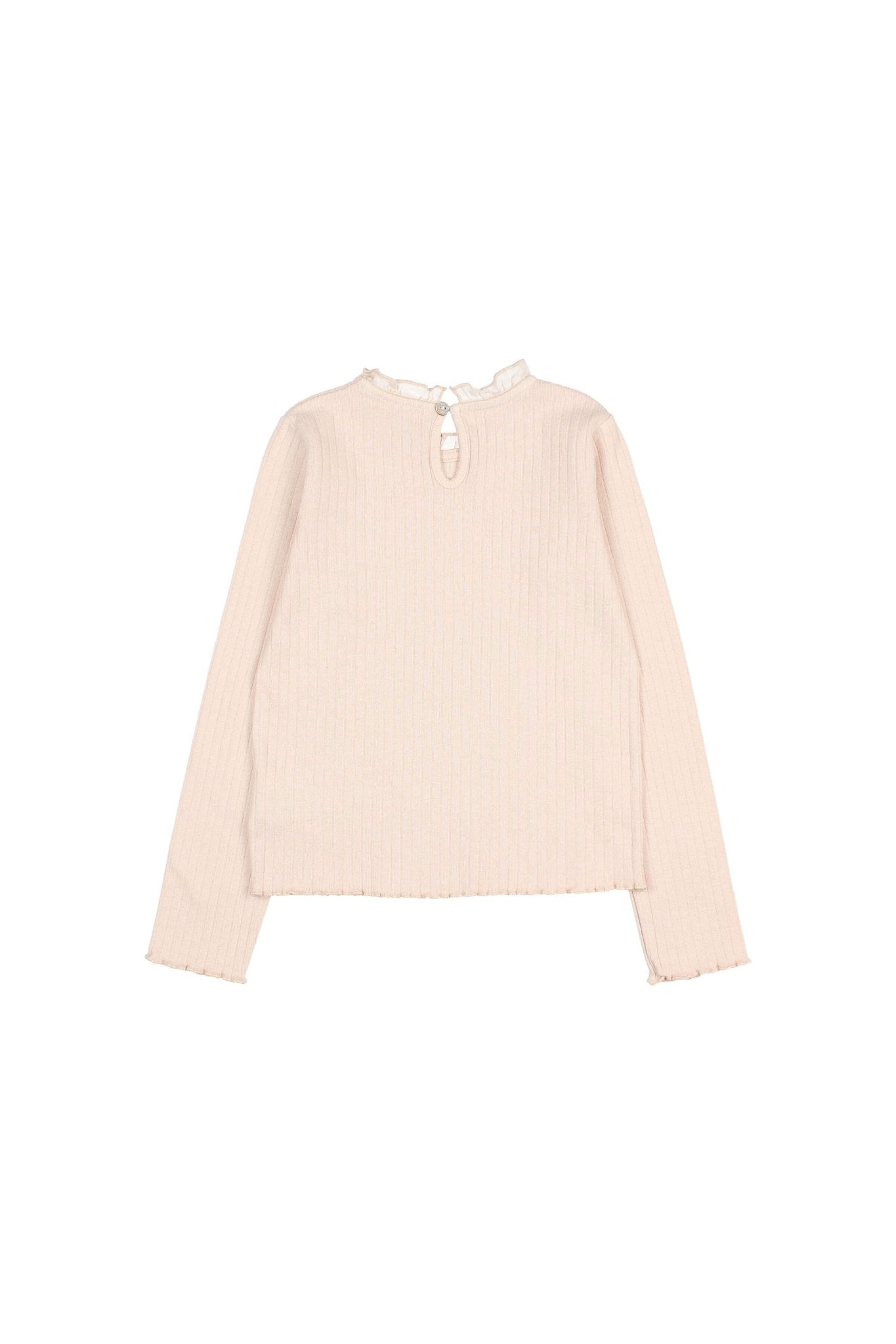 Ruffle t-shirt - Cream pink van Búho | Kids Conceptstore Le Fanfare