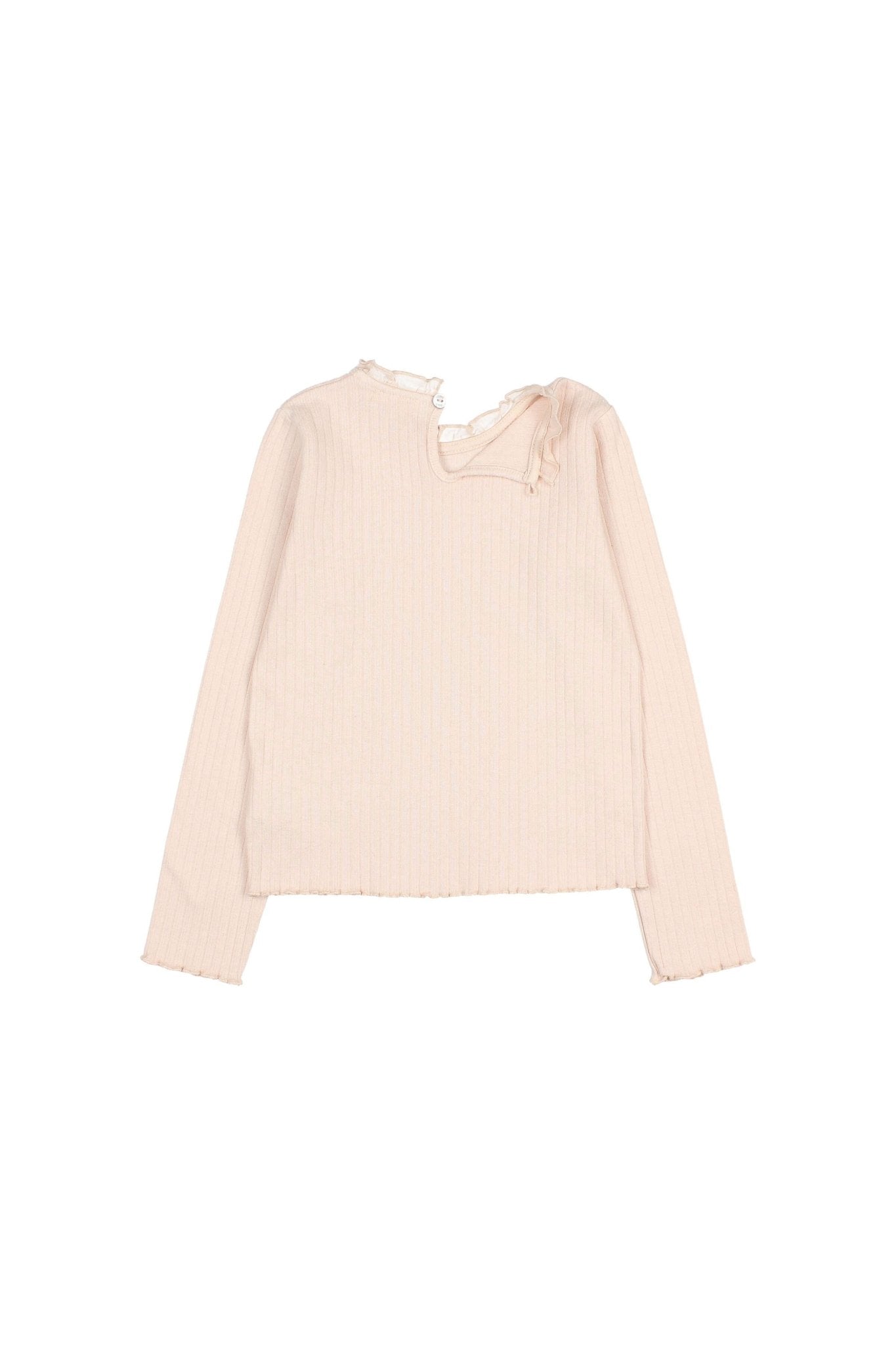 Ruffle t-shirt - Cream pink van Búho | Kids Conceptstore Le Fanfare