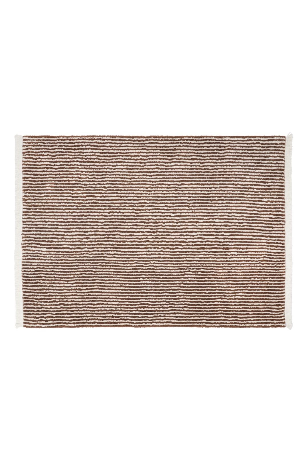 Rug Brown stripes 140x200 - Brown & Natural van KAS Kopenhagen | Kids Conceptstore Le Fanfare