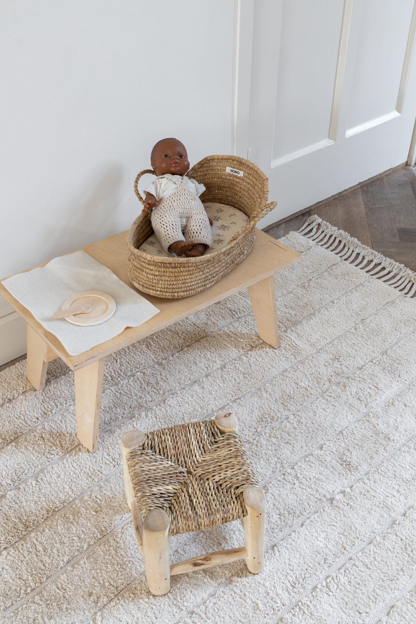 Rug Stripes - Natural van KAS Kopenhagen | Kids Conceptstore Le Fanfare