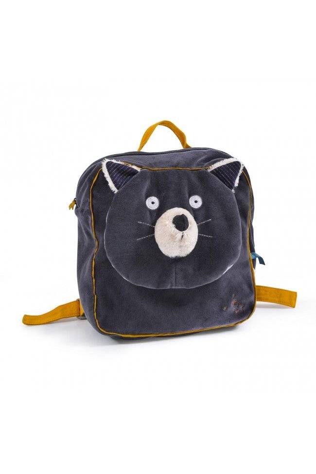 Rugzak Kat Grijs Alphonse Les Moustaches van Moulin Roty | Kids Conceptstore Le Fanfare
