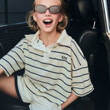 Acacia Teen Polo Ecru Stripes