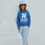 Almond Pant Vista Blue Seersucker Stripes