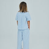 Almond Shirt Vista Blue Seersucker Stripes