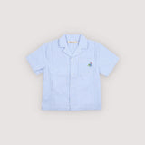 Almond Shirt Vista Blue Seersucker Stripes
