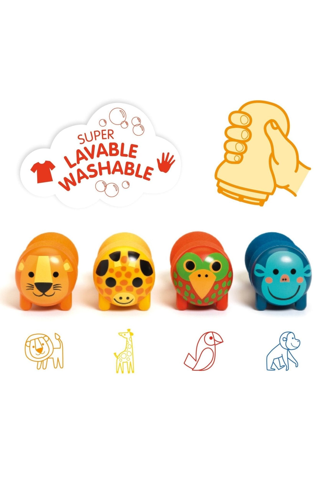 Safaridieren - Stempels van Djeco | Kids Conceptstore Le Fanfare