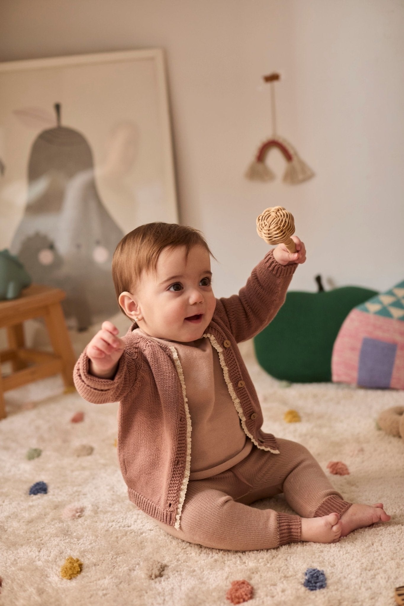 Salma knitted cardigan - bloom van Li&me | Kids Conceptstore Le Fanfare