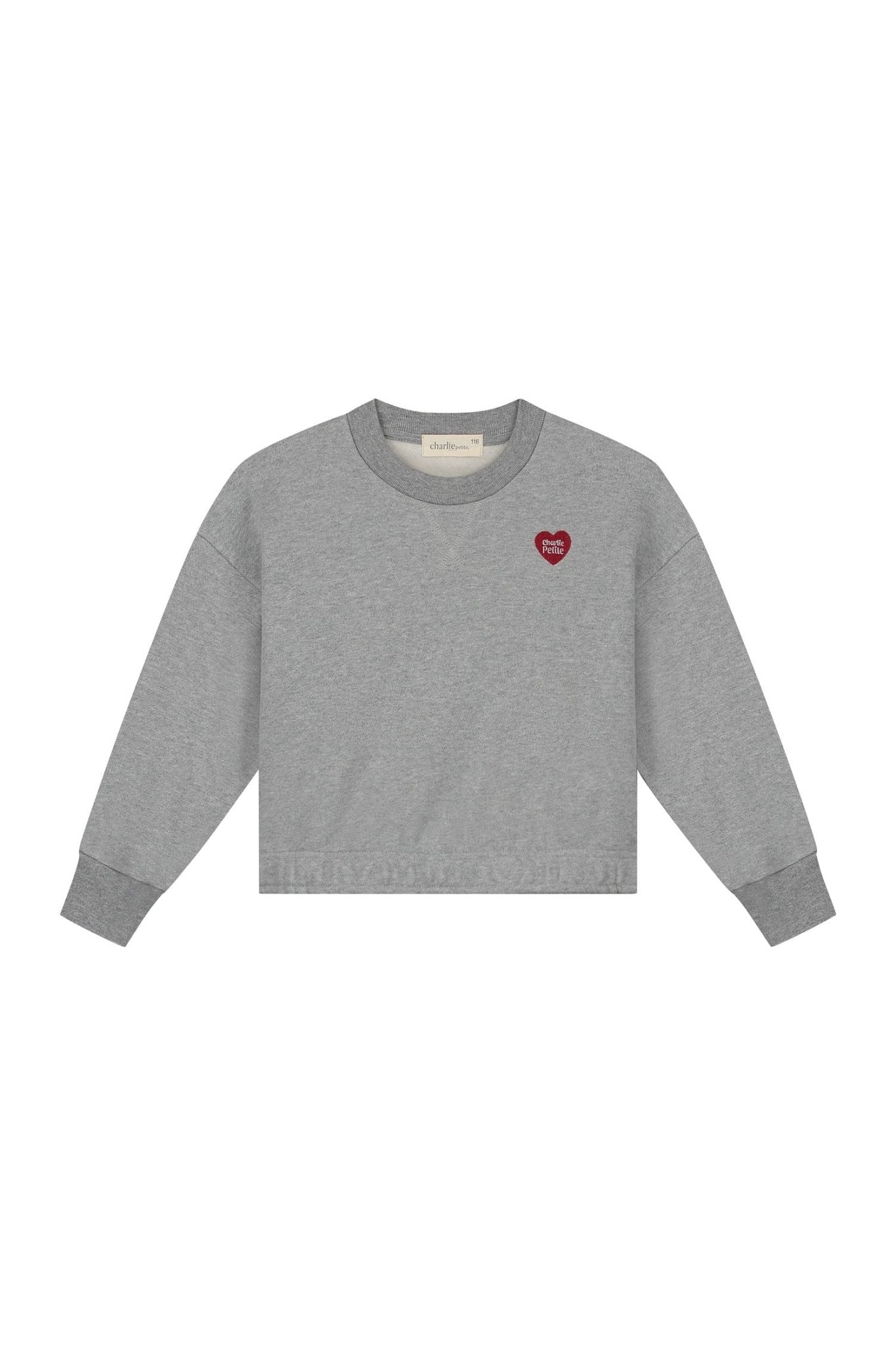 Sara Sweater - Grey Melange van Charlie Petite | Kids Conceptstore Le Fanfare