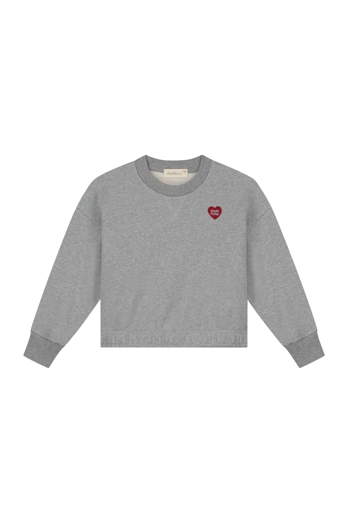 Sara Sweater - Grey Melange van Charlie Petite | Kids Conceptstore Le Fanfare