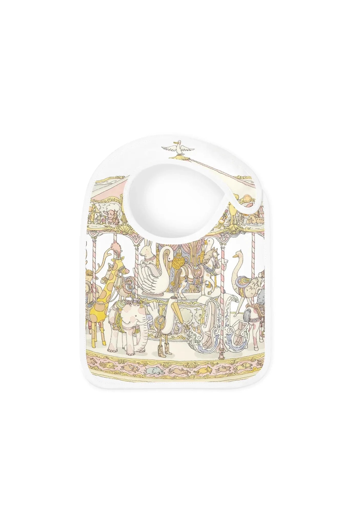 Satin bib - Carousel Pink van Atelier Choux | Kids Conceptstore Le Fanfare